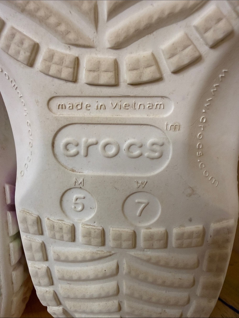 CROCS White Tie-Dye Platform Clogs men:5 wmn: 7 - Picture 6 of 6